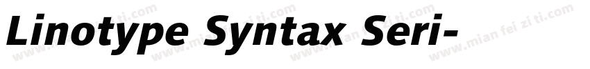Linotype Syntax Seri字体转换